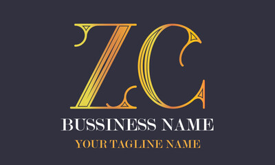 ZC Z zc initial logo | initial based abstract modern minimal creative logo, vector template image. luxury logotype logo, real estate homie logo. typography logo. initials logo