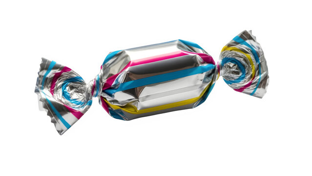Candy wrapper open isolated on PNG background.