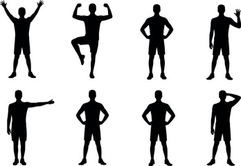Obraz premium Collection of Male Silhouettes in Various Poses
