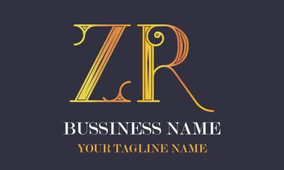 ZR Z zr initial logo | initial based abstract modern minimal creative logo, vector template image. luxury logotype logo, real estate homie logo. typography logo. initials logo
