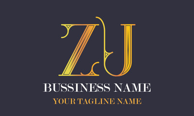 ZU Z zu initial logo | initial based abstract modern minimal creative logo, vector template image. luxury logotype logo, real estate homie logo. typography logo. initials logo