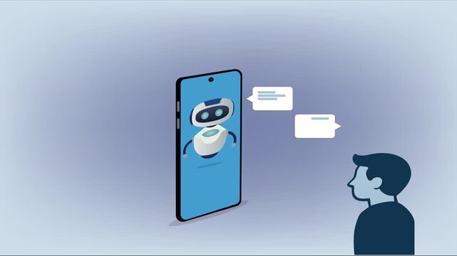 Customer support..Chat bot AI and customer service concept.Chat bot virtual assistant via messaging. Helping
