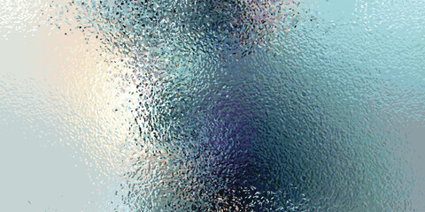 Close up of frosty window pane texture.