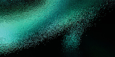 Abstract Turquoise and Black Wavy Pattern.