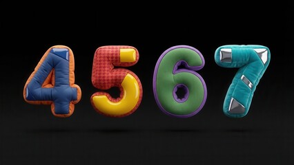 Colorful numbers four, five, six, seven are displayed prominently.