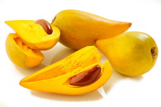 canistel fruit (Egg fruit, Tiesa, Yellow sapote,Chesa, Pouteria lucuma)  on white background