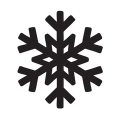 Fototapeta premium A striking black and white illustration depicts a detailed symmetrical snowflake design with intricate branching patterns