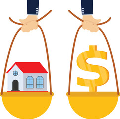 Vector IconMonthly expenses such as home loan. house rent, car payment, water bill, electricity bill, telephone. taxes bill, life insurance premium payment.

