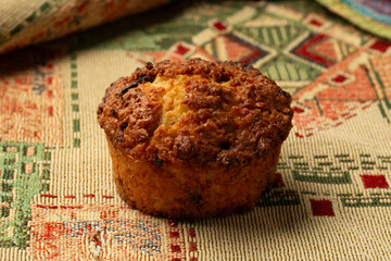 Handmade, homemade cupcakes. Cupcakes on the table after cooking.