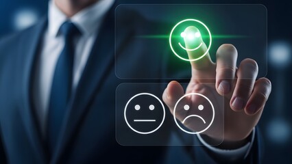 Selecting feedback option on touchscreen
