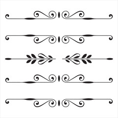 Set of Elegant Black and White Decorative Dividers