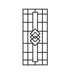 vector illustration of a closed door	
