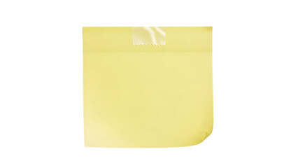 Pale yellow envelope with tear off strip isolated on transparent background