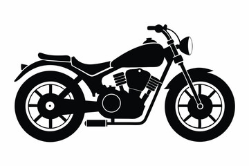 Fototapeta premium motorcycle silhouette line art vector illustration