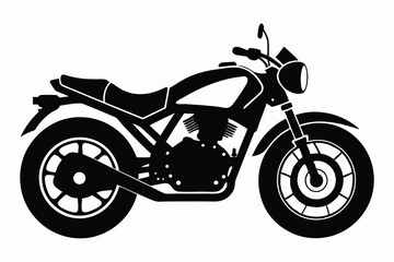 Fototapeta premium motorcycle silhouette line art vector illustration
