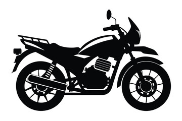 Obraz premium motorcycle silhouette line art vector illustration