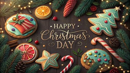 Festive Christmas cookies arranged beautifully for holiday celebration.