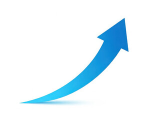 Blue upward arrow with gradient effect