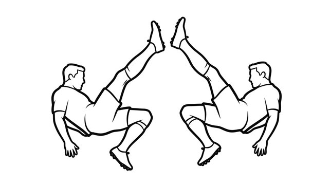 Two individuals performing a v sit exercise in a striking silhouette