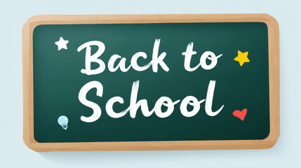 Back to school chalkboard design with creative icons for classroom decor