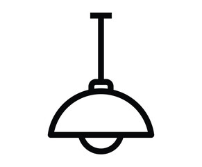 Simple Outline of a Modern Pendant Light Fixture with Minimal Design