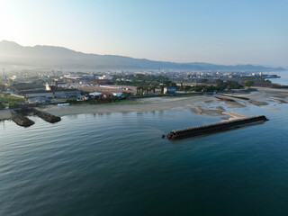 愛媛県松山市　早朝のモンチッチ海岸