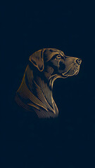 Elegant premium dog logo with a noble 