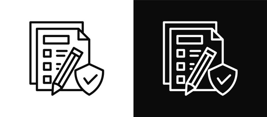 Compliance icon set black and white