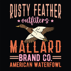 Rusty feather outfitters mallard brand co. American waterfowl