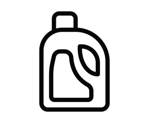 Minimalist Illustration of a Laundry Detergent Bottle in Simple Outline Style