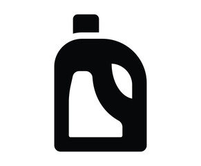Black and White Illustration of a Laundry Detergent Bottle for Creative Use