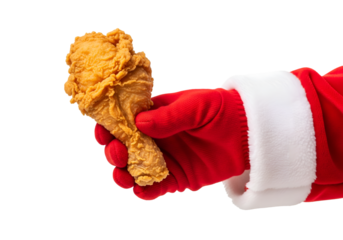 hand holding a red gloves