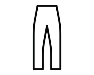 Minimalist Line Art Illustration of Simple Pants for Fashion Design Projects