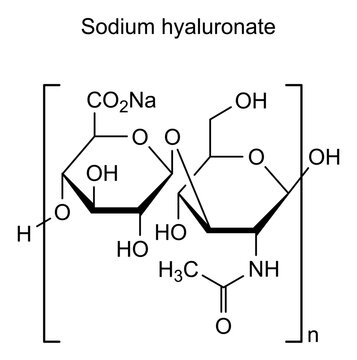 Sodium hyaluronate, chemical structure of sodium hyaluronate, drug substance