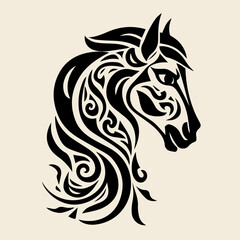 horse head vector