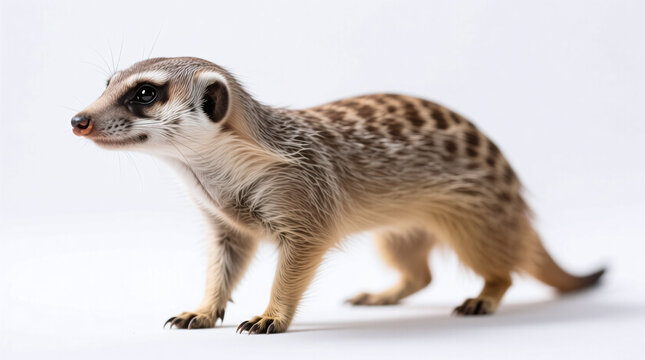 mongoose isolated on white background