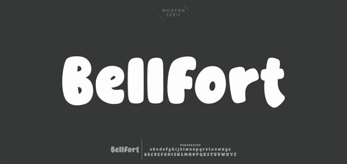 Minimal modern alphabet fonts and numbers. Abstract urban thin line font typography typeface uppercase lowercase. vector illustration © Noor