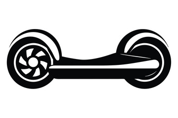 hoverboard silhouette line art vector illustration