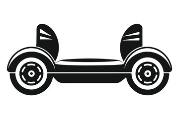 hoverboard silhouette line art vector illustration