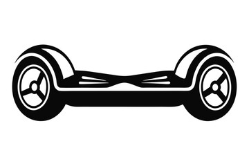 hoverboard silhouette line art vector illustration