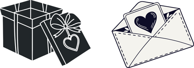 Valentine's Day gift box vector illustration 