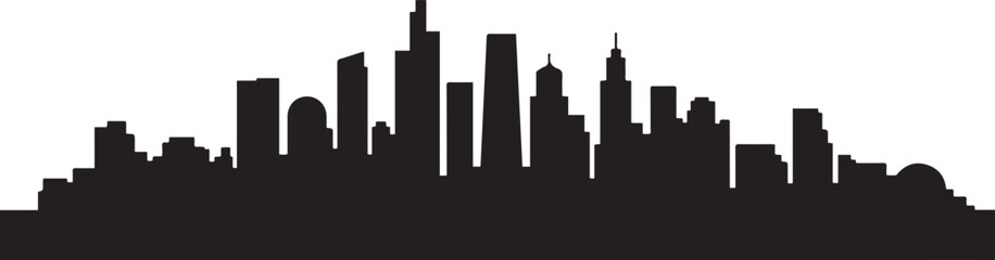 Obraz premium city silhouette land scape city. design Vector black silhouette
