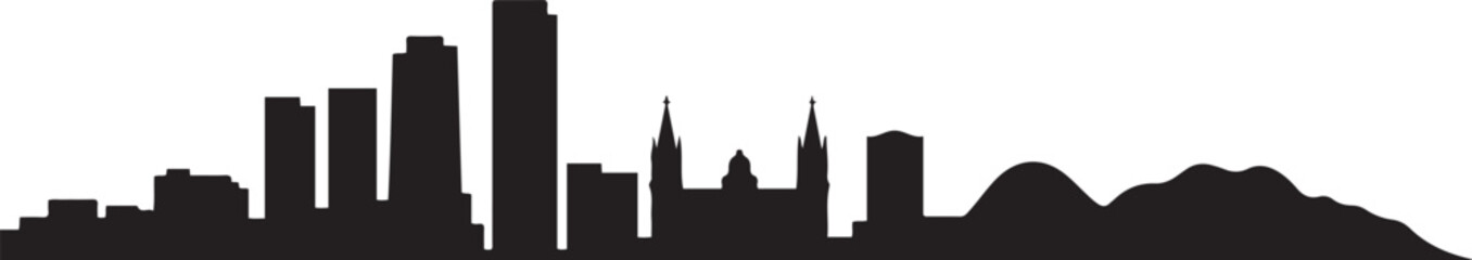 Bogota Skyline Colombia. design Vector black silhouette