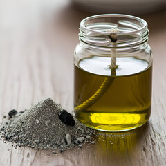 Rustic Oil Lamp Wick  Ash