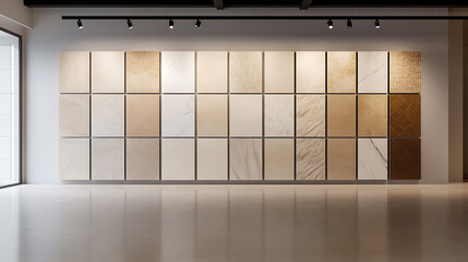 Showcasing a diverse collection of wall and floor tiles, ideal for interior design and home renovation. Selection of colors and textures for any space or style.