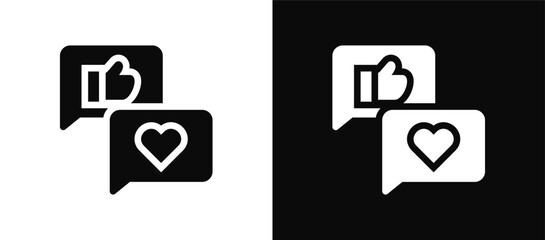 Social Media icon set black and white
