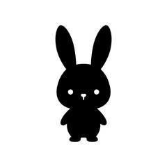 Easter Bunny Rabbit Cartoon Illustration Isolated on White Background