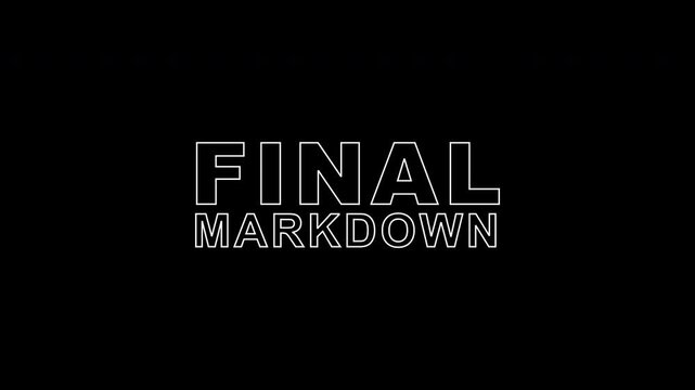 Final Markdown Blinking Text, Outline, and Fill Style Animation. alpha channel