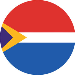 netherlands circular national flag icon in modern flat style