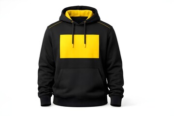 Modern hoodie mock up collection with front and back views casual streetwear fashion apparel design isolated white background,  copy space area